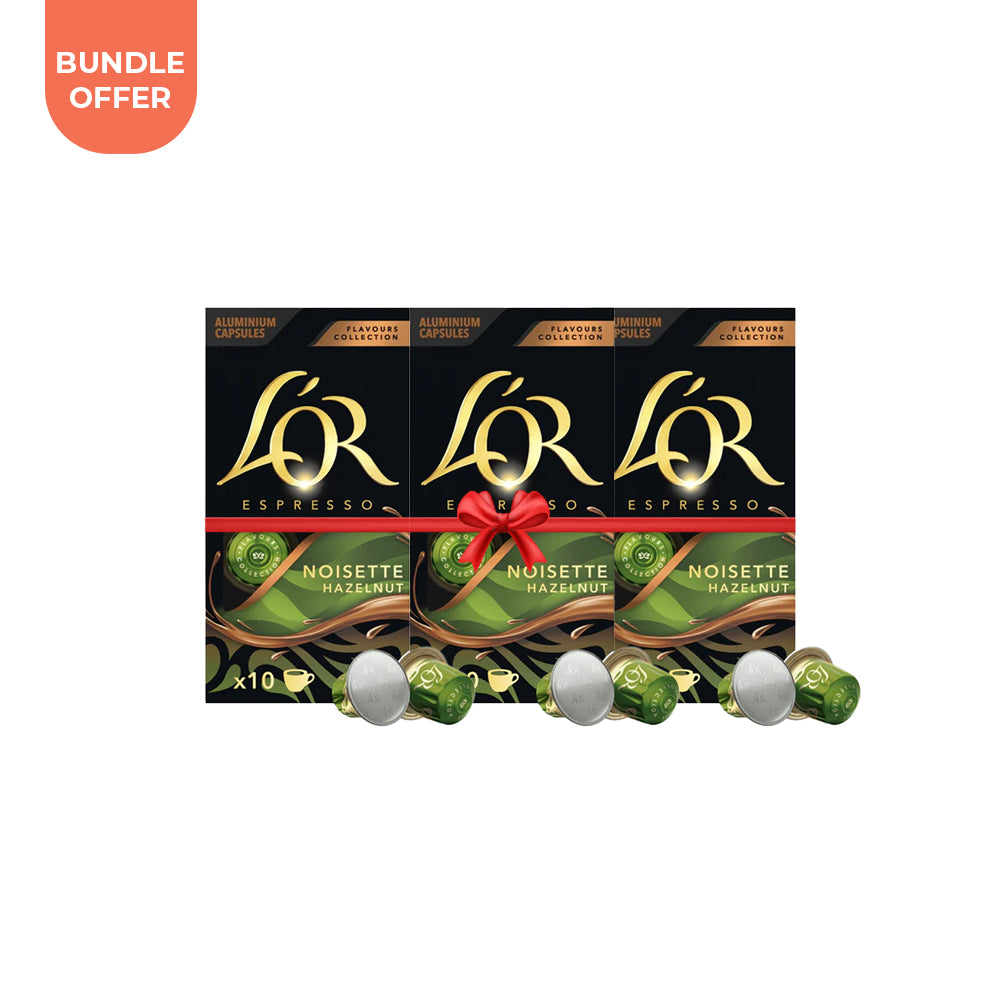 Bundle of 3 : L'OR - Nespresso Compatible - Espresso Noisette Hazelnut (Best Before 24/5/2025)