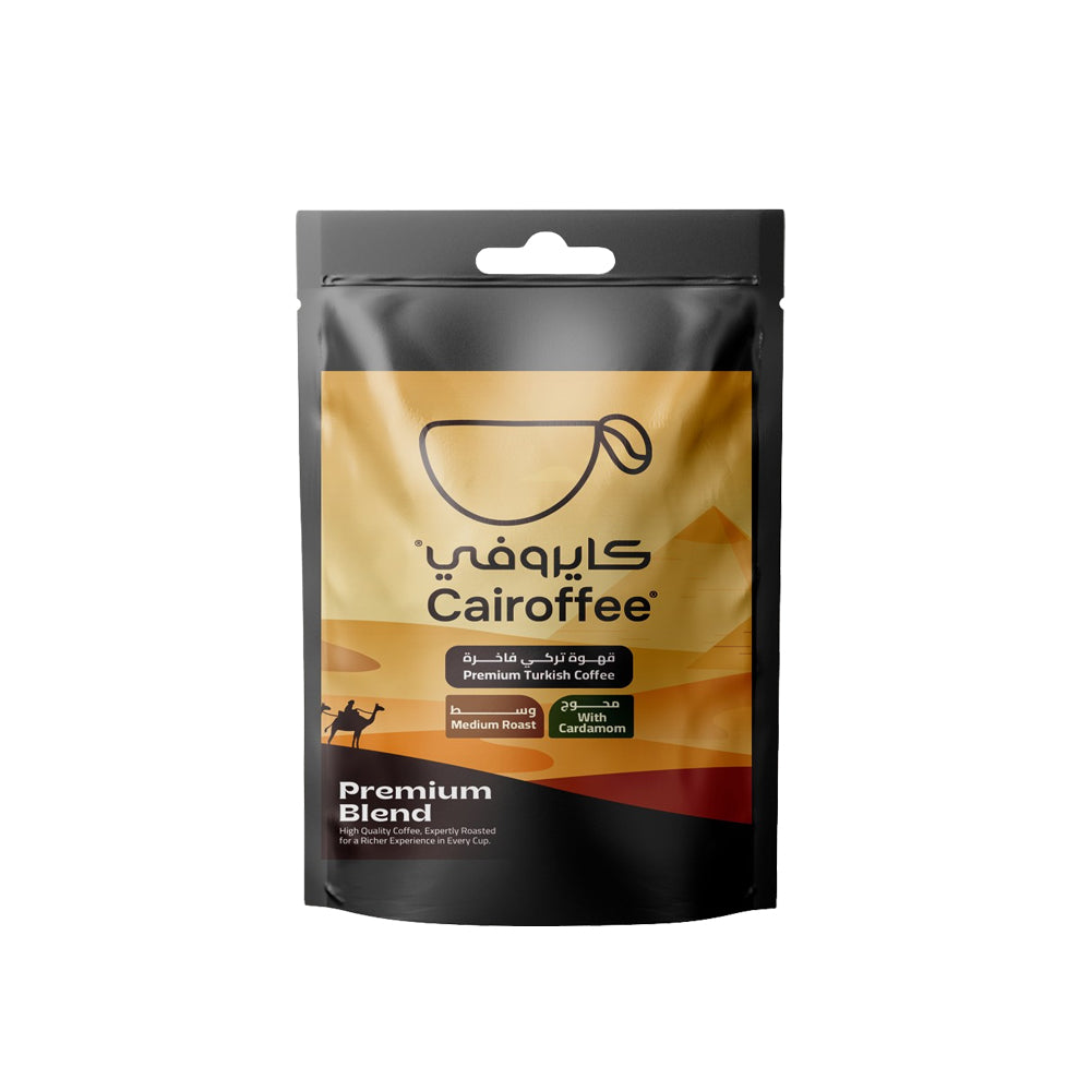 Cairoffee - Premium Blend - Turkish Coffee Mehawej with Cardamom - Medium Roast - 100g