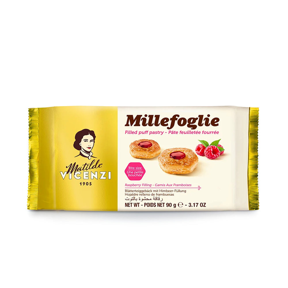 Matilde Vicenzi - Puff Pastry with Raspberry Filling - 90g