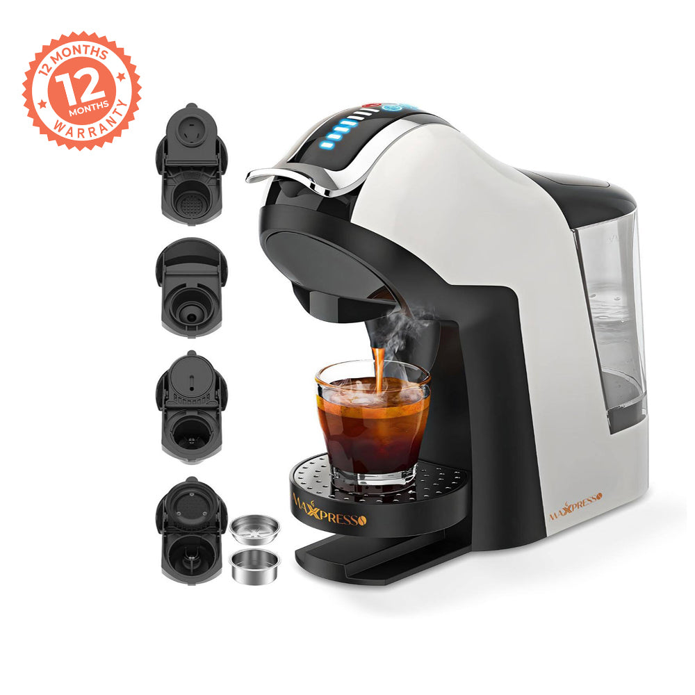 MaxxPresso - Multi Function 5in1 Coffee Maker M1 - Multiple Capsules - White
