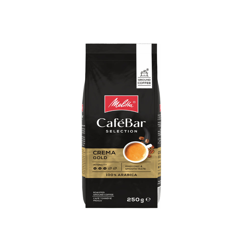 Melitta - Espresso Ground Coffee - Cafe Bar Selection - Crema Gold 100% Arabica - 250g