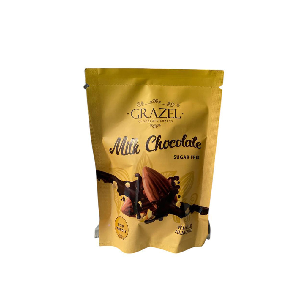 Grazel - Milk Chocolate Whole Almonds - Chocolate Barks - 125g