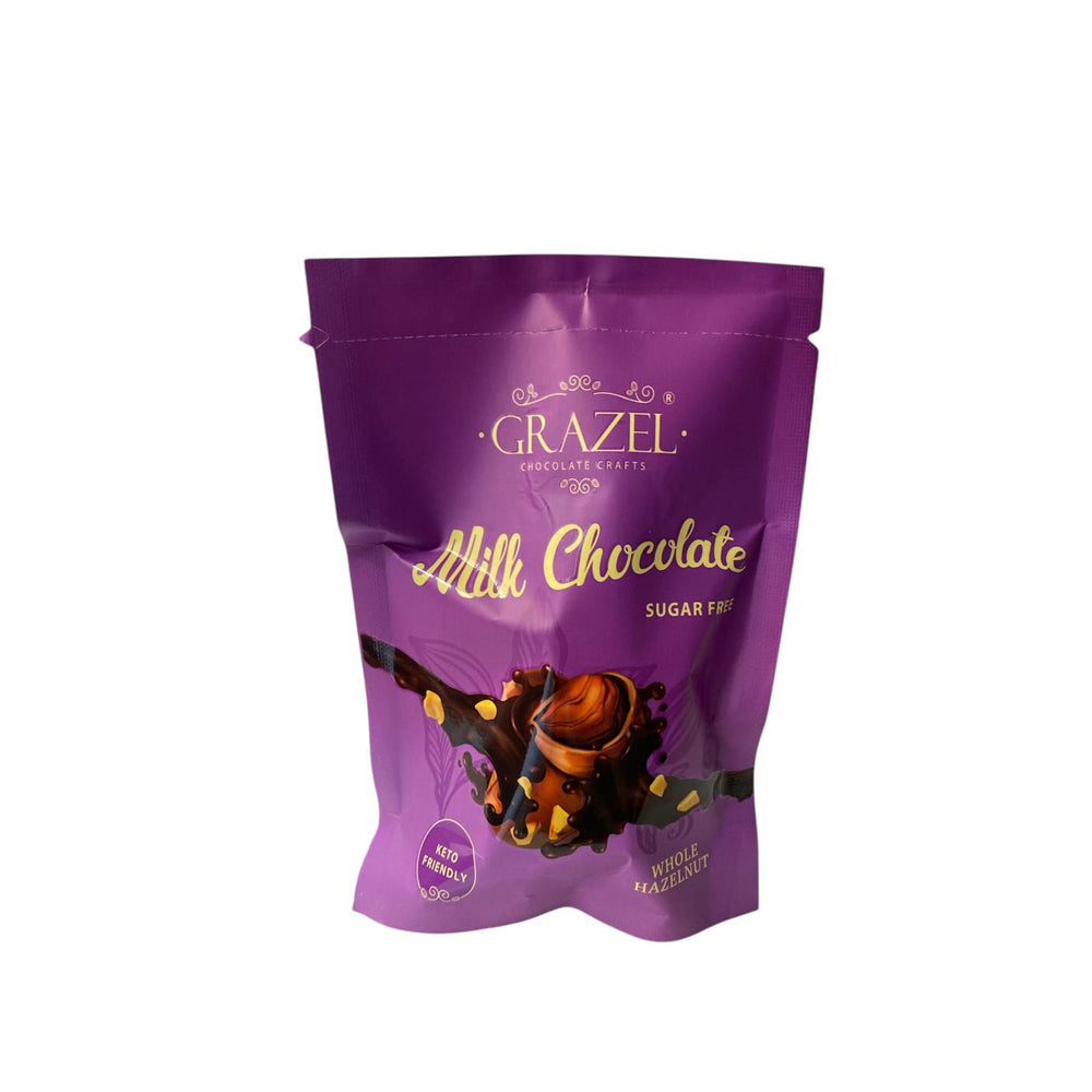 Grazel - Milk Chocolate Whole Hazelnuts - Chocolate Barks - 125g