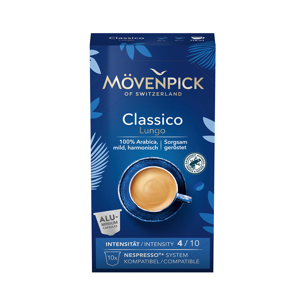 Movenpick - Classico - Nespresso Compatible - Lungo Espresso Pods - 10 capsules