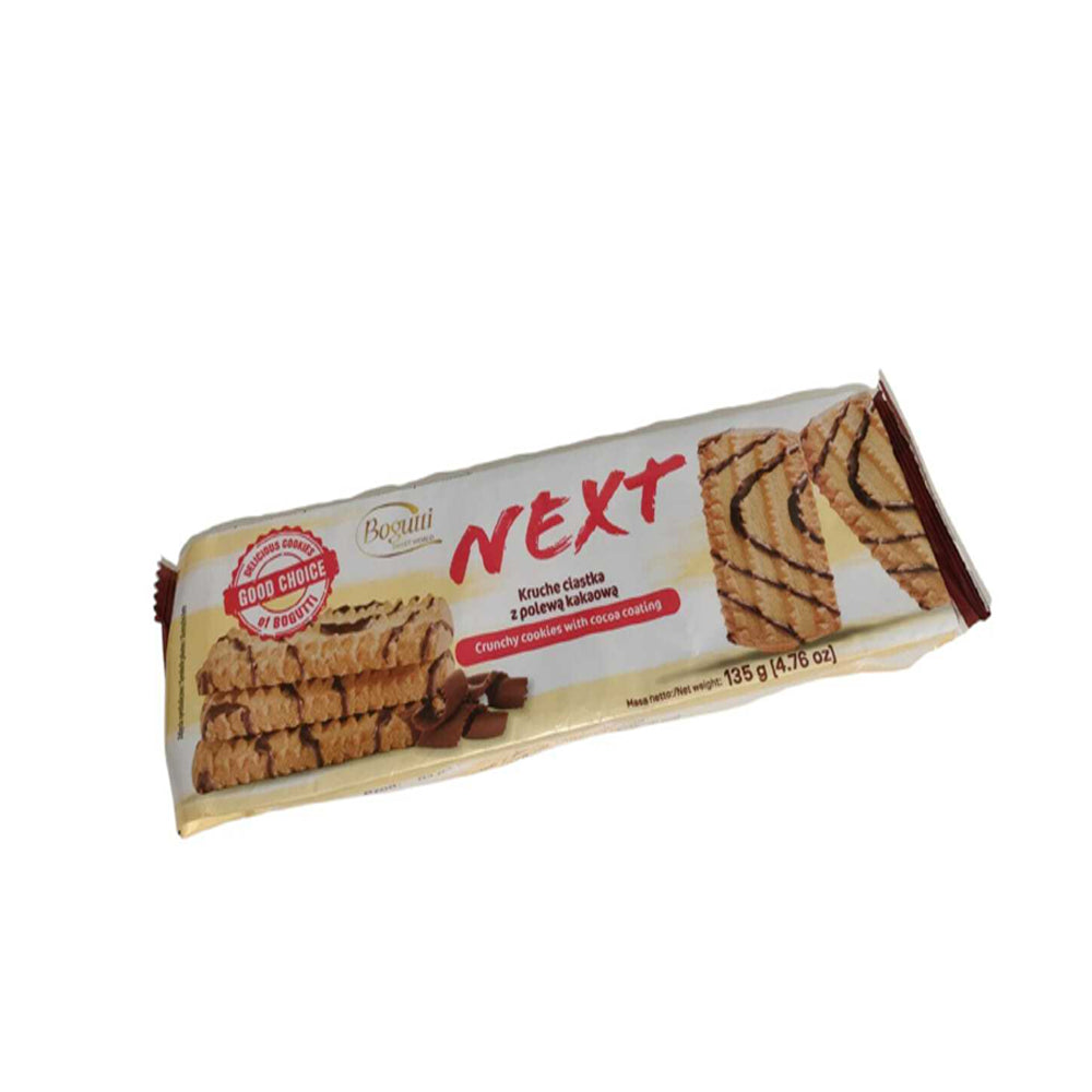 NEXT - Crunchy cookies with Cocoa Coating - Bogutti - 135g