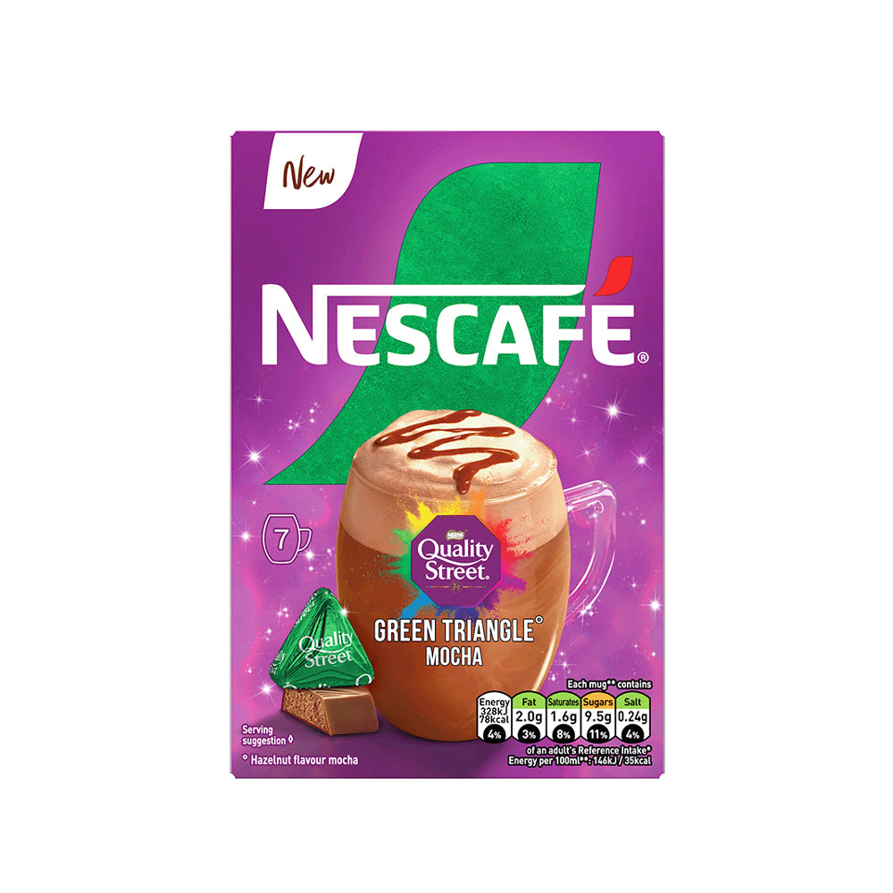 Nescafe - Instant Coffee - Quality Street Green Triangle Mocha - 7 Sachets