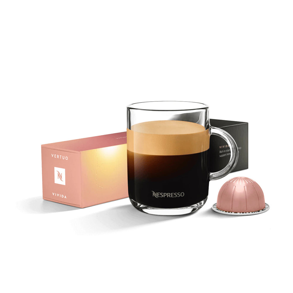 Nespresso - Vertuo Coffee - Vivida with Vitamin B12 Coffee pod- 10 Capsules
