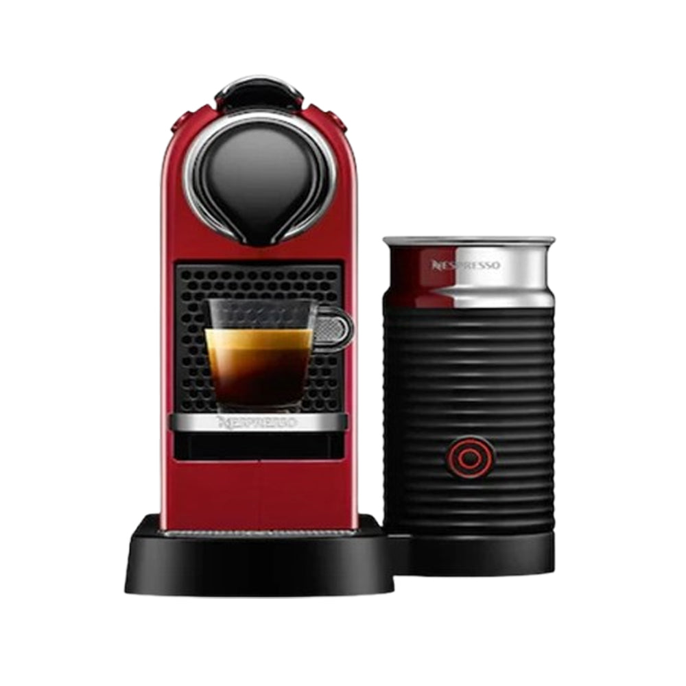Nespresso - Coffee Machine - CitiZ & Milk Frother - Cherry Red