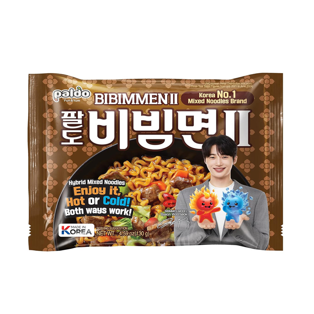 Paldo - Bibimmen II Noodle - Hybrid Mixed Noodles Hot or Cold - 130g