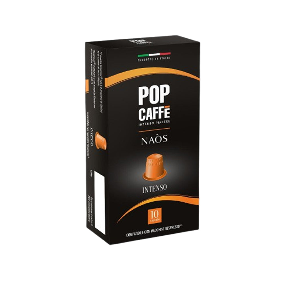 Pop Caffe - Nespresso compatible - Naos Intenso - 10 Capsules