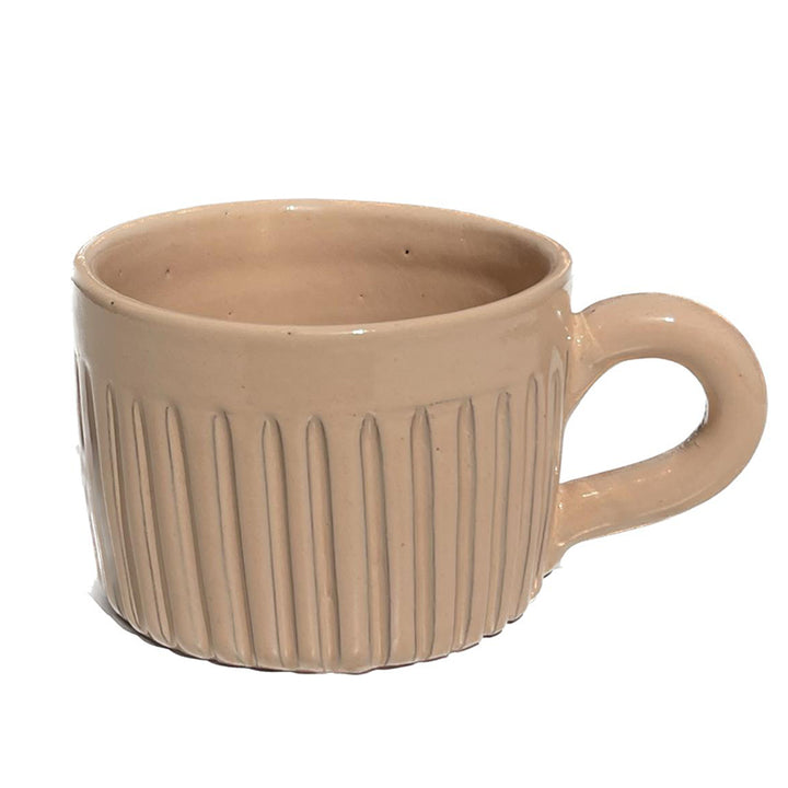 Handmade Pottery Mug - Huge Roman - Beige 400 mL