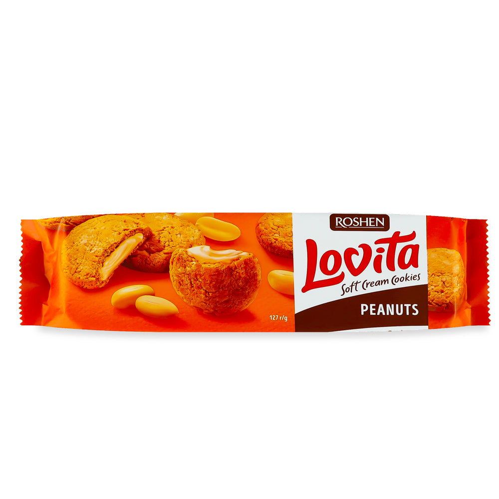 Roshen - Lovita - Soft Cream Cookies - Peanuts - 127g