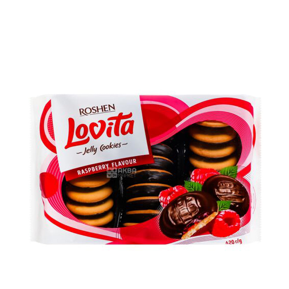 Roshen - Lovita Jelly Cookies - Raspberry Flavour - 420g