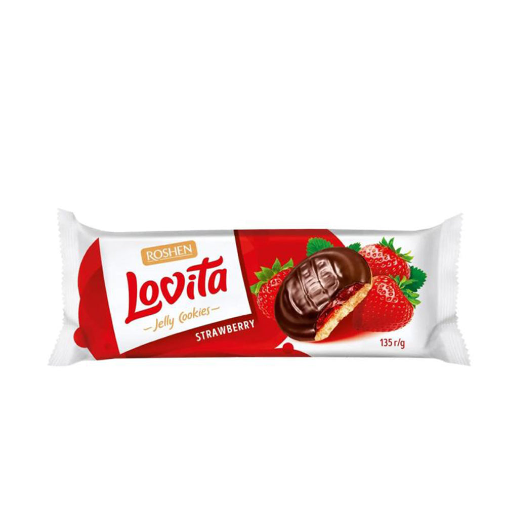 Roshen - Lovita Jelly Cookies - Strawberry Flavour - 135g