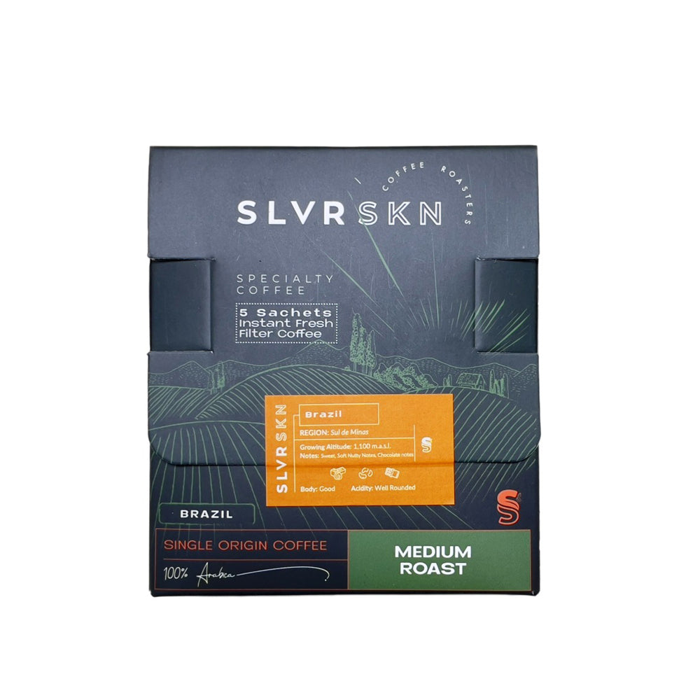 SLVRSKN Pour-over Specialty Coffee - Brazil - 5 Drip Bags