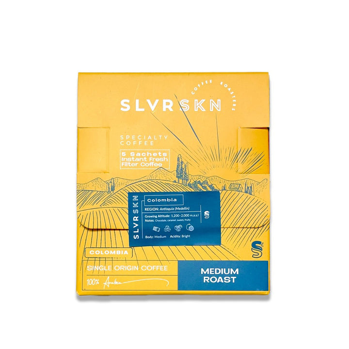 SLVRSKN Pour-over Specialty Coffee - Colombia - 5 Drip Bags