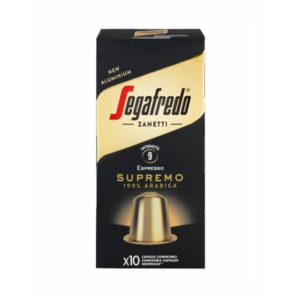 Segafredo - Nespresso Compatible -Aluminium Caps - Supremo 100% Arabica - 10 capsules