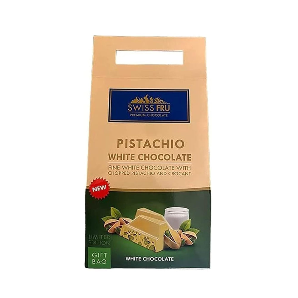 Swiss Fru - white Chocolate with Pistachio & Crocant - 110g