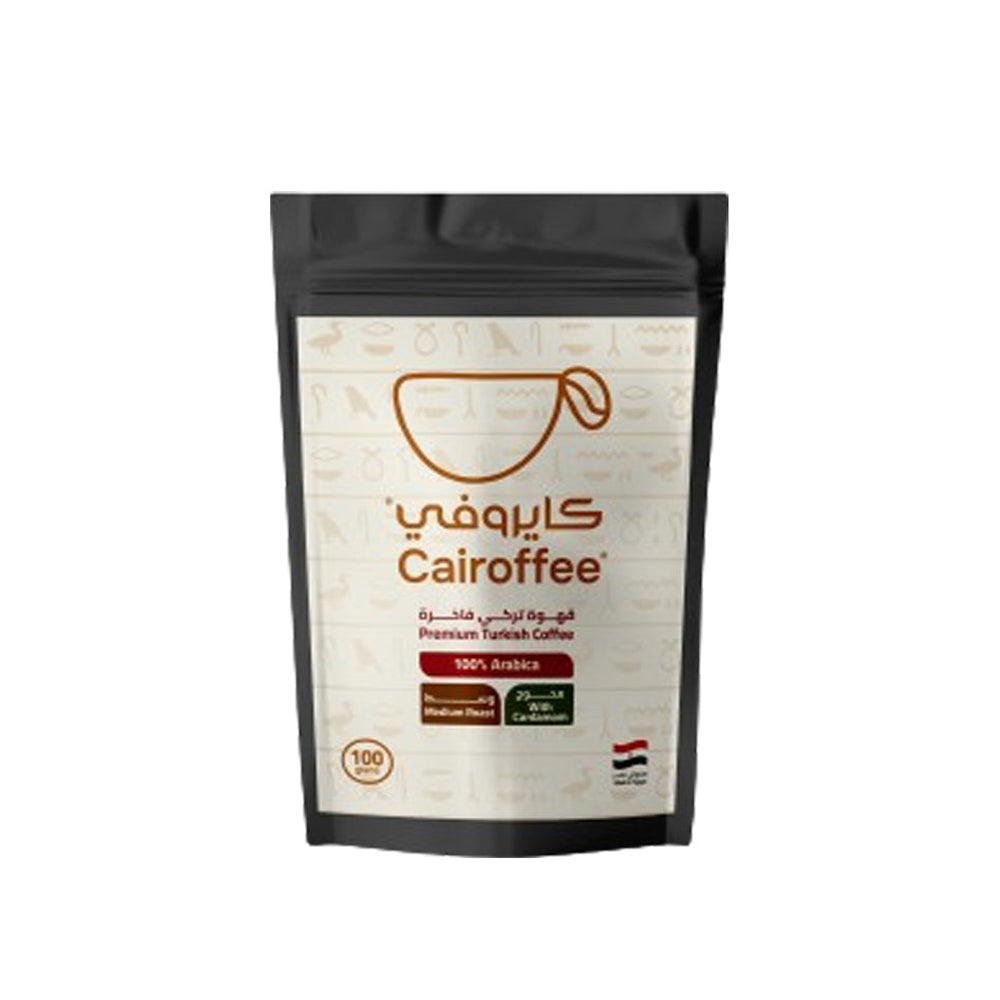Cairoffee - 100% Arabica Turkish Coffee - Mehawej with Cardamom - Medium Roast - 100g