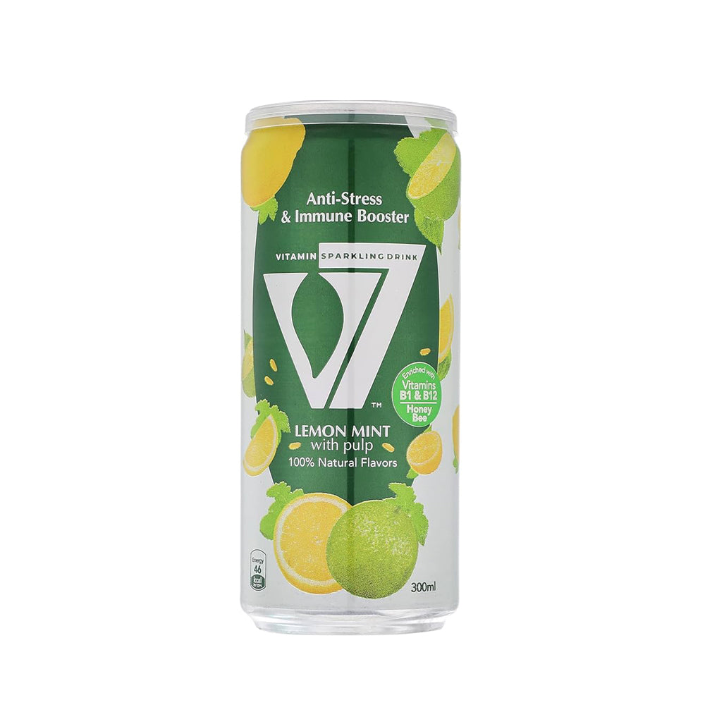 V7 - Vitamin Sparkling Drink with Lemon Mint - 300mL