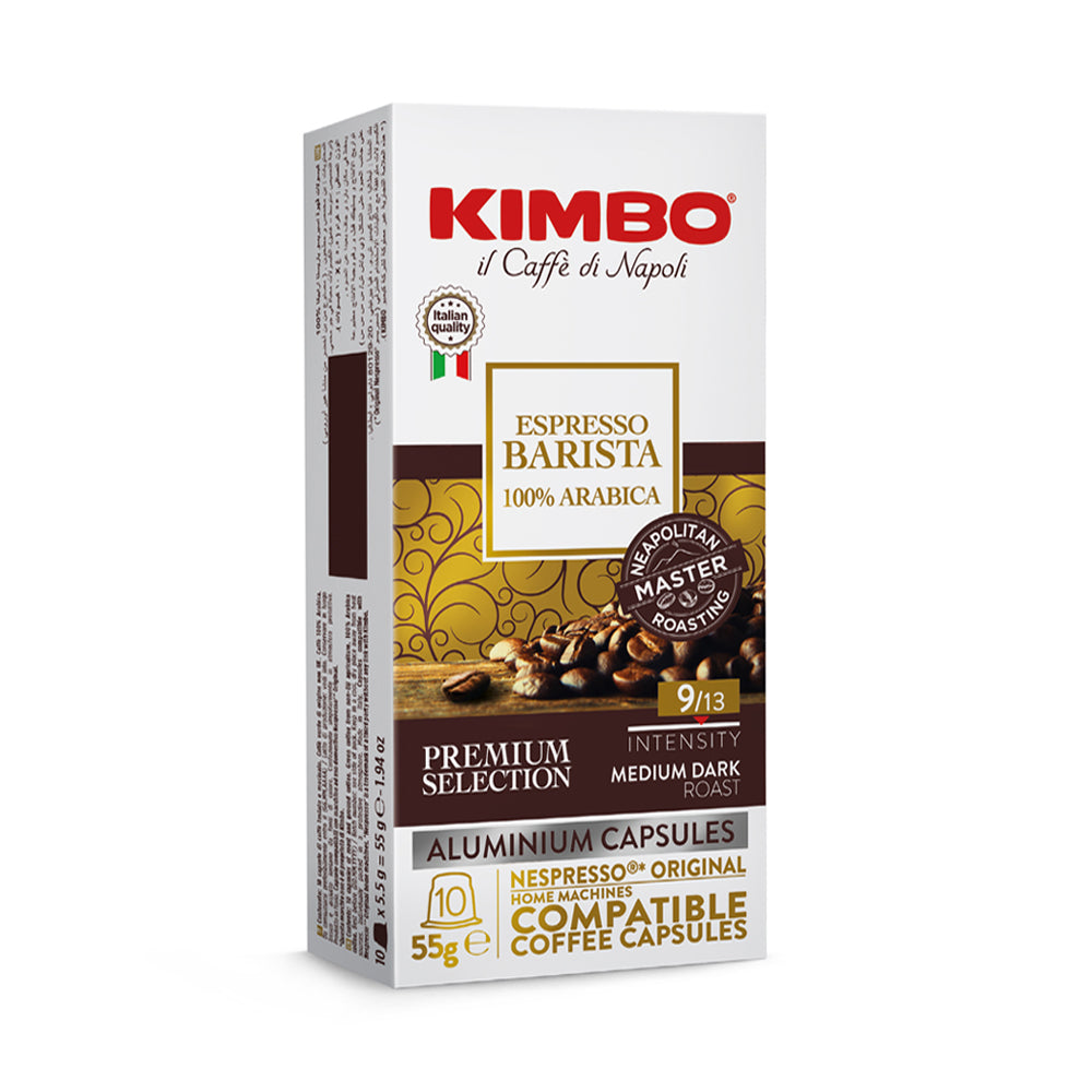 Kimbo - Nespresso Compatible - Espresso Barista 100% Arabica- 10 aluminum pods
