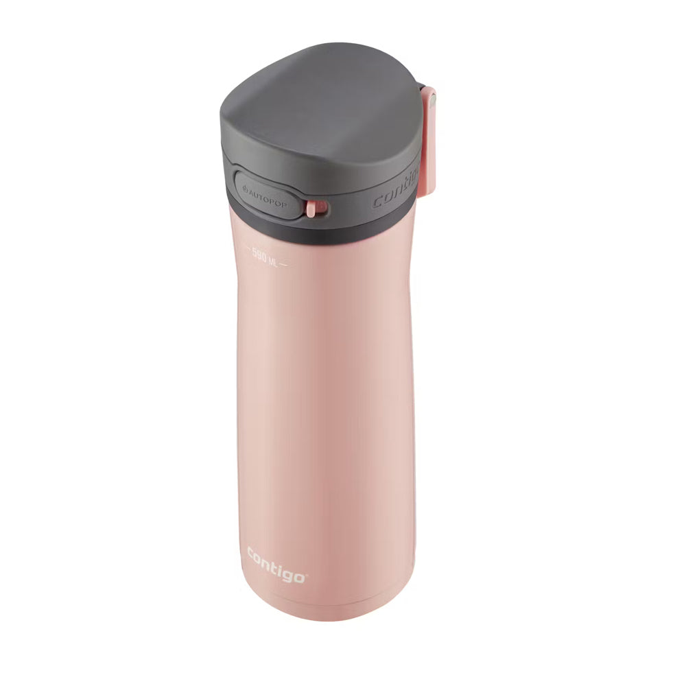 Contigo Ashland Chill Stainless Steel Water Bottle with Leakproof Lid & Straw, Light pink