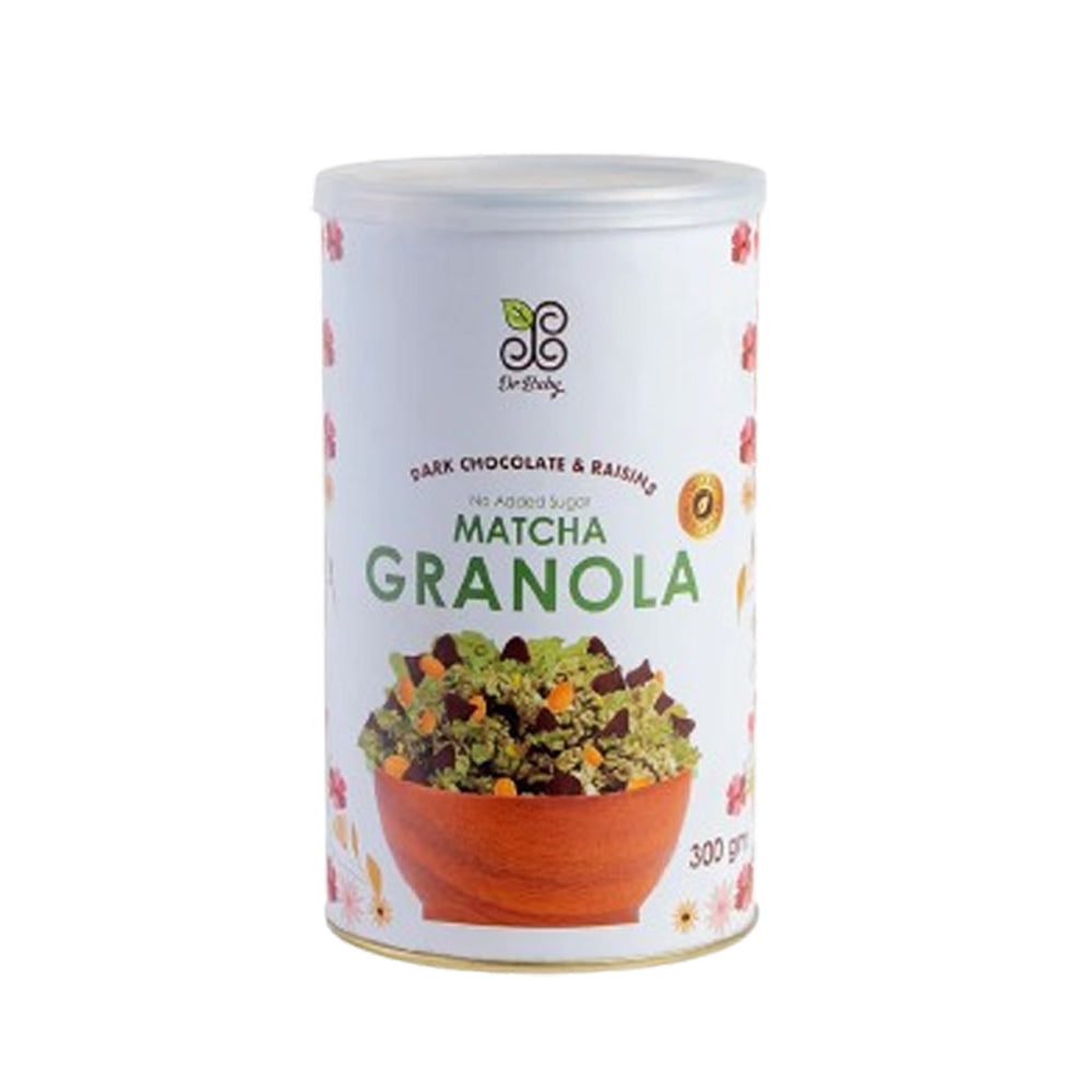 Dr Baby - Matcha Granola - No added Sugar - Dark Chocolate & Raisins - 300gm