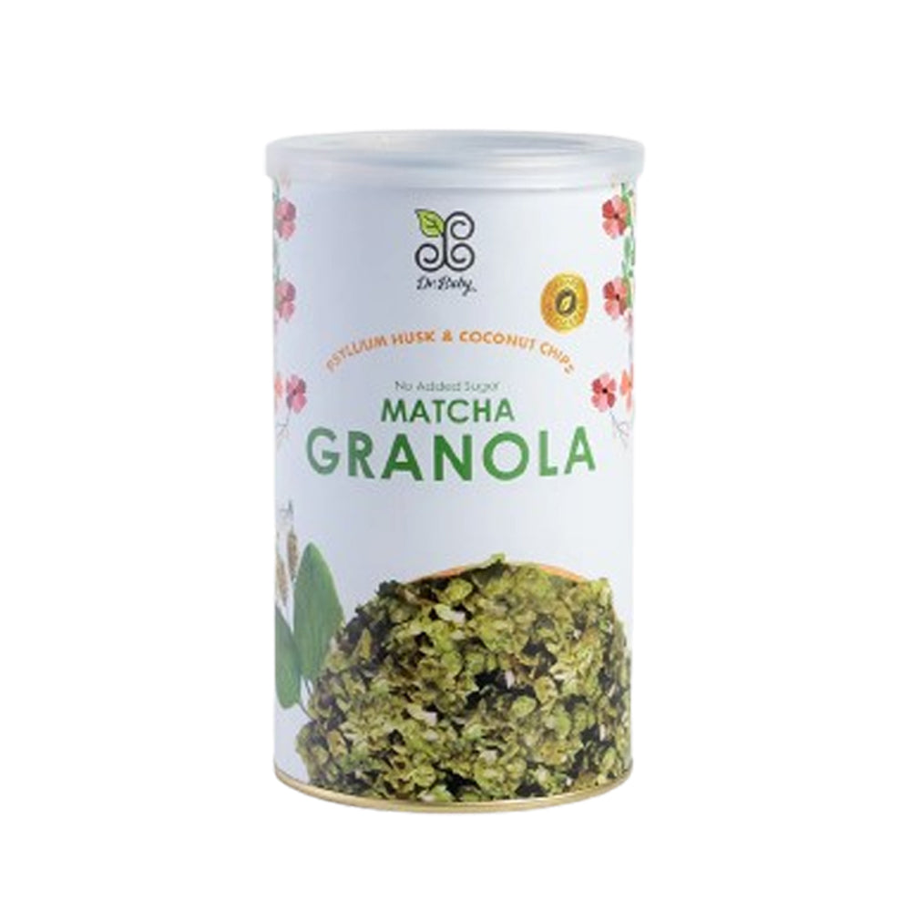 Dr Baby - Matcha Granola - No added Sugar - Psyllium Husk & Coconut Chips - 300gm