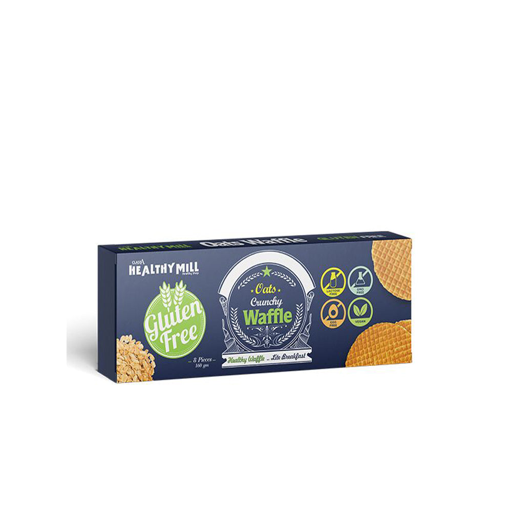 Healthy Mill Oats Crunchy Waffle Vegan - 160gm