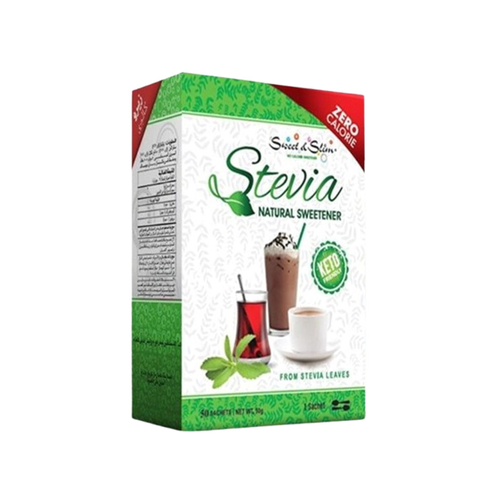 Sweet & Slim - Stevia Natural Sweetener - 50 sachets