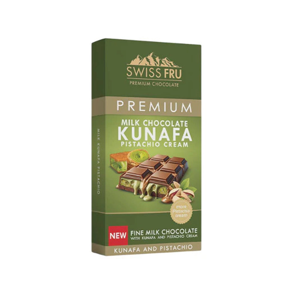 Swiss Fru - Dubai Chocolate Milk Chocolate Kunafa Pistachio Cream - 150g