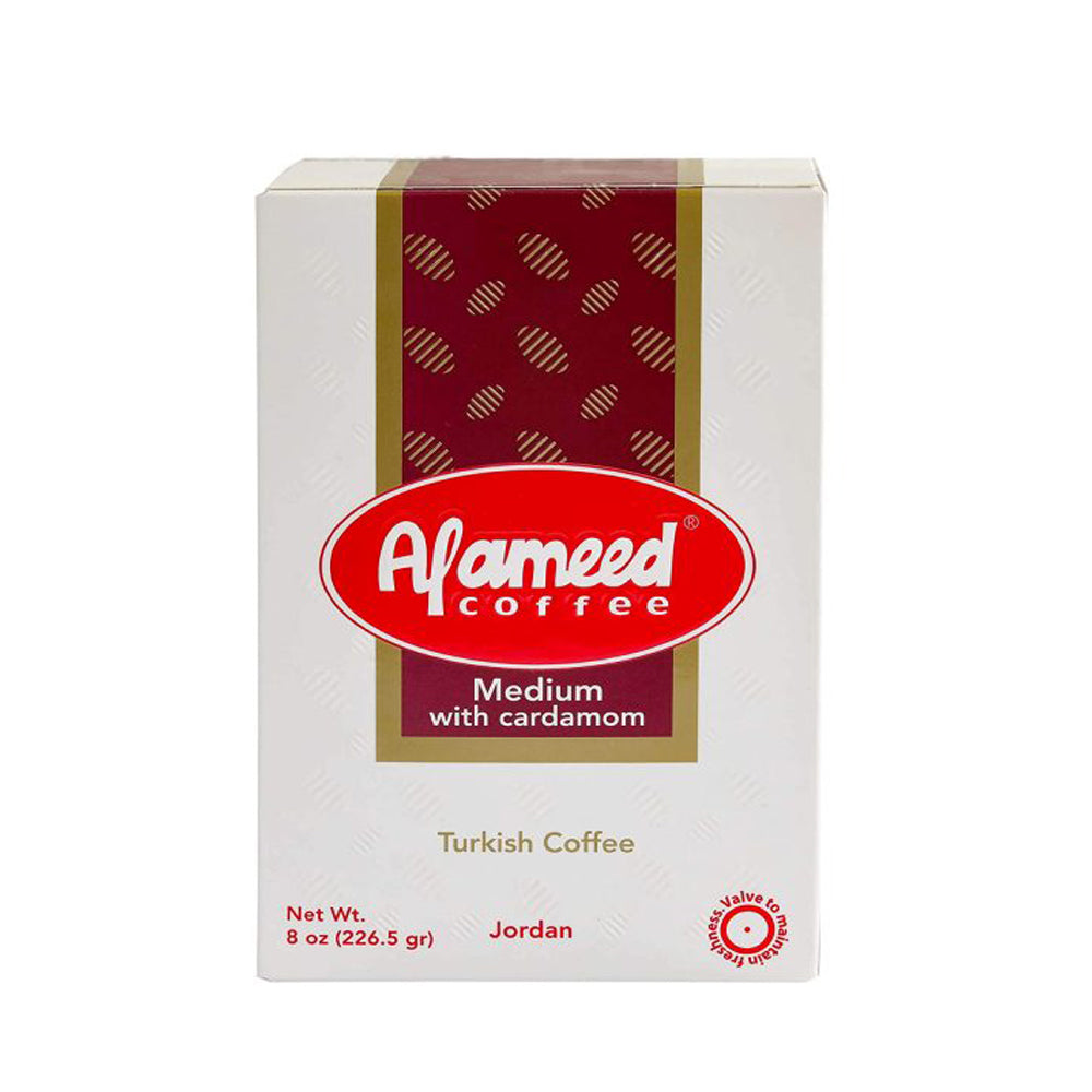 Al Ameed - Jordanian - Turkish Ground Coffee - Medium Roast With Cardamom