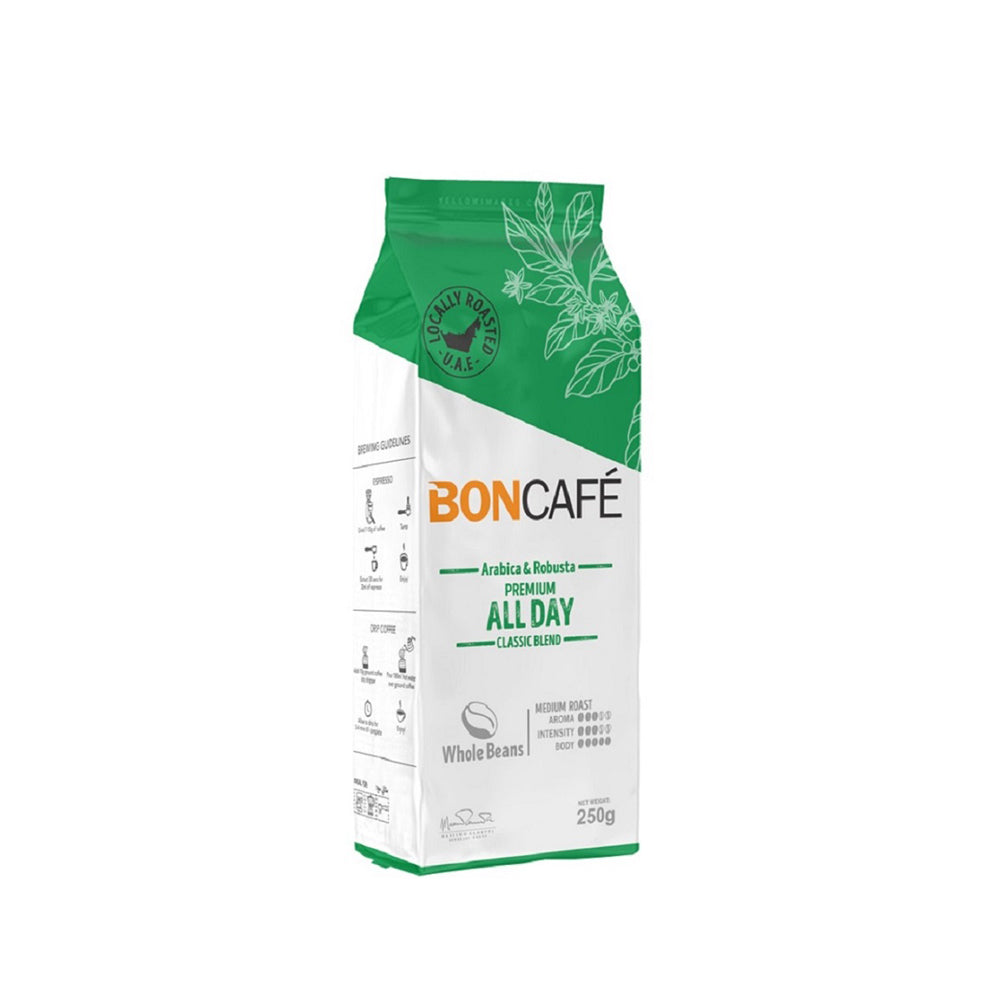 Boncafe - Whole Beans - Premium All day Classic Blend - 250g (BB: 04/08/24)