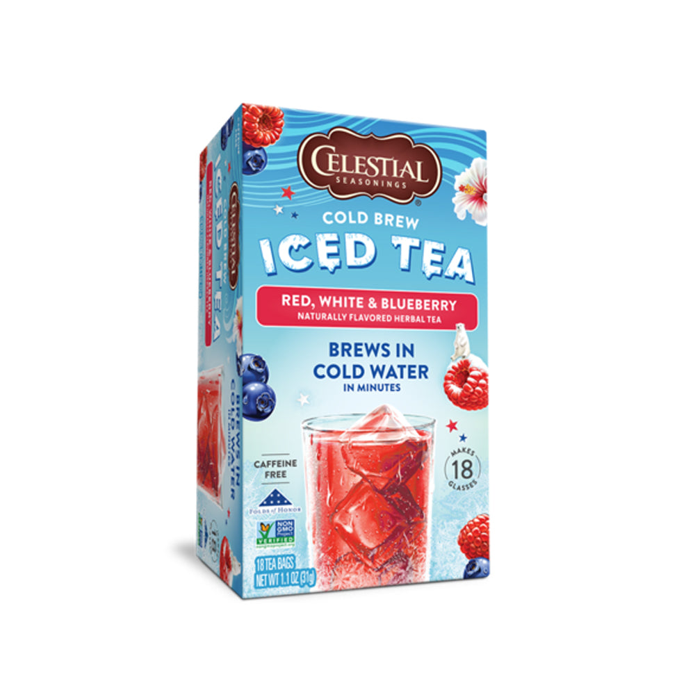 Celestial - Cold Brew Iced Tea - Red, White & Blueberry - 18 glasses