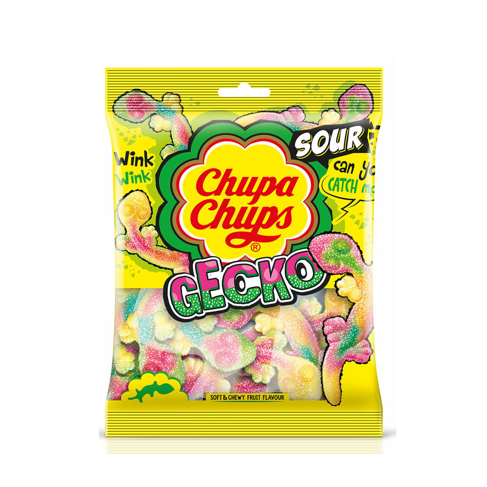 Chupa Chups - Sour Gecko Jellies - 90g - (BB:2/7/2024)