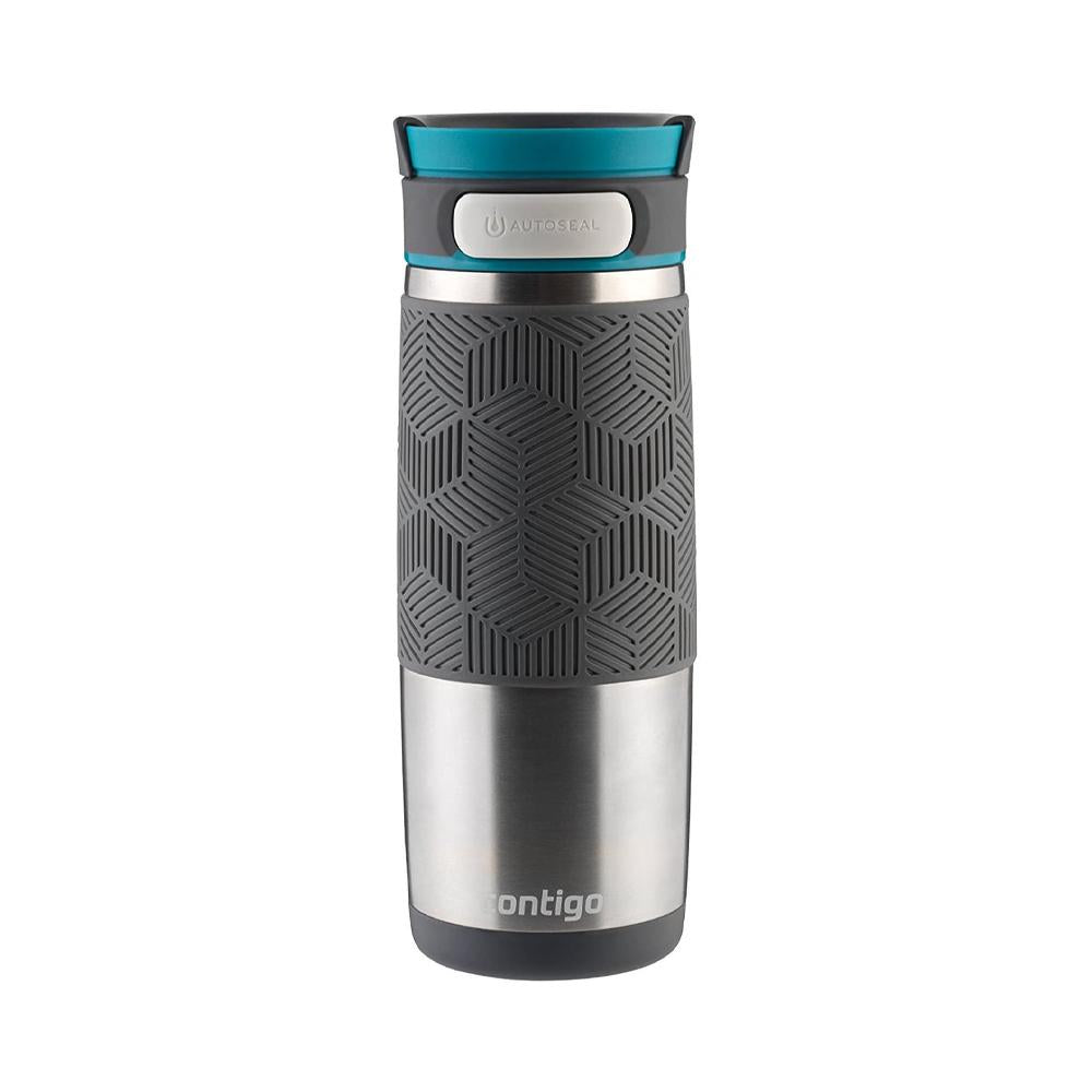 Contigo - Transit - Autoseal Stainless Steel Travel Mug - 16 Oz/473 ml - Stainless Steel with Blue