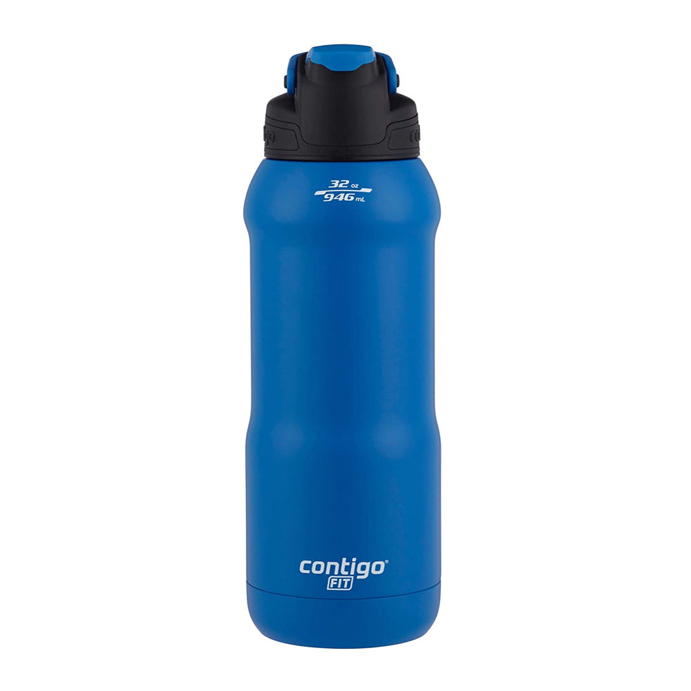 Contigo Fit - Autoseal Stainless Steel Sport Water Bottle - 32oz/946 mL - Amp/Blue