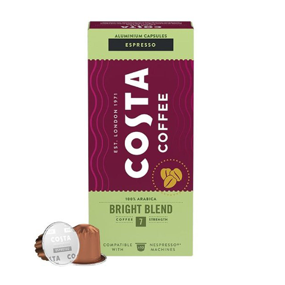 Costa Nespresso Compatible Bright Blend Espresso - 10 Capsules