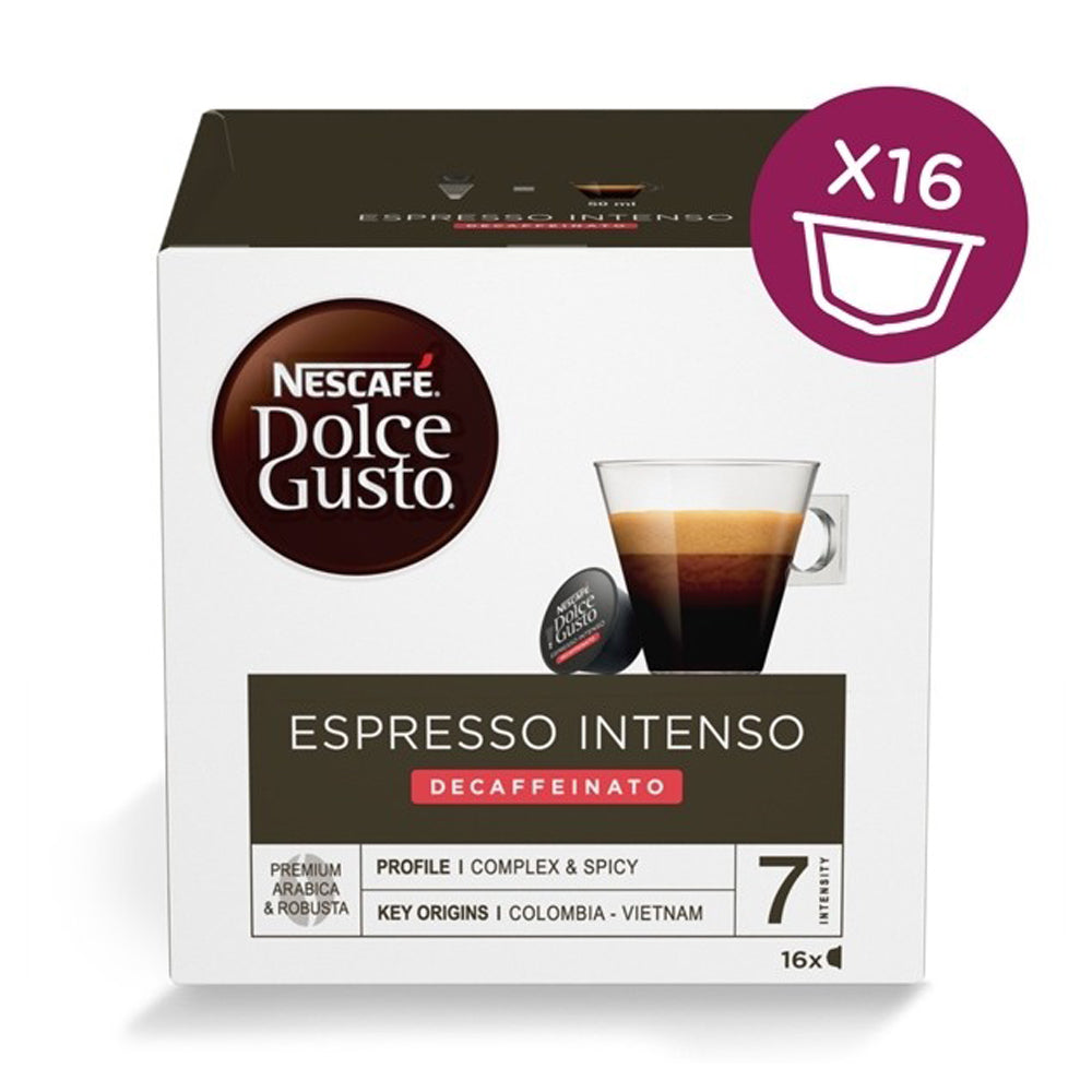 Nescafe Dolce Gusto - Espresso Intenso - Decaffeinated - 16 Capsules