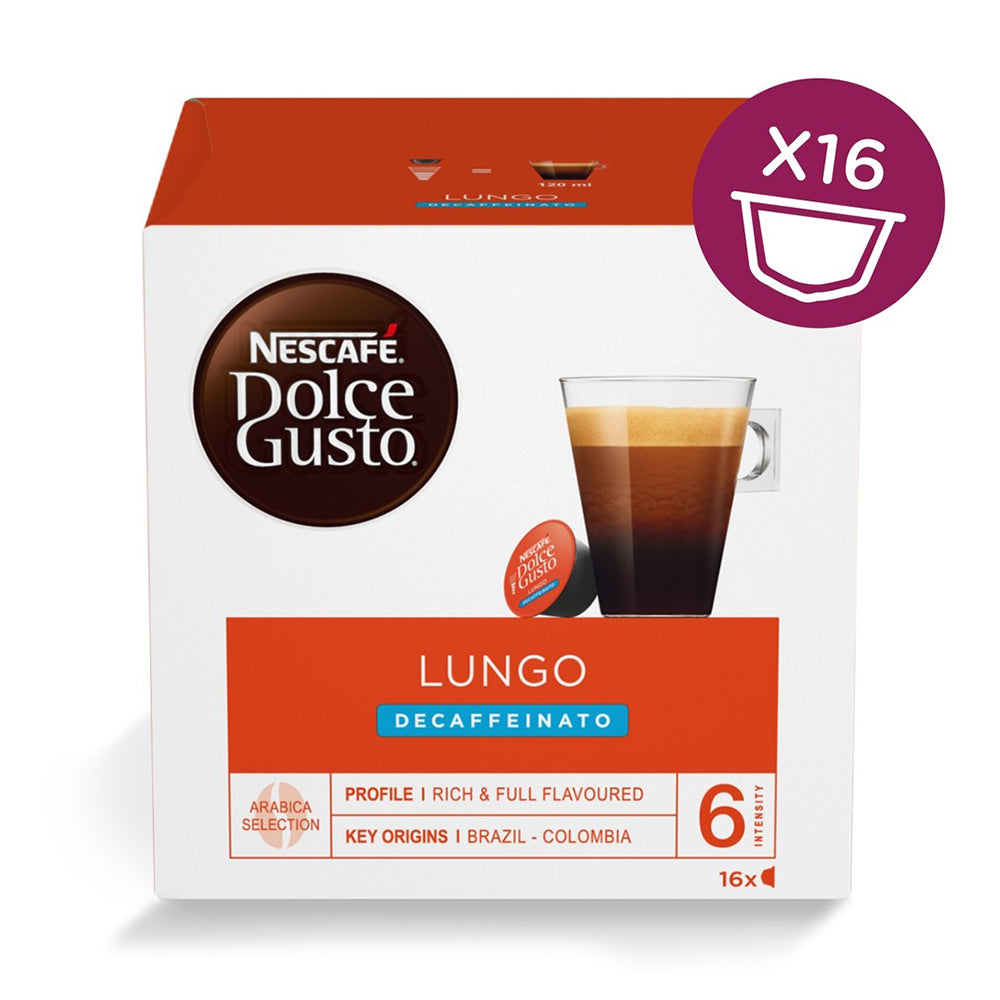 Nescafe Dolce Gusto Lungo Decaffeinated - 16 Capsules
