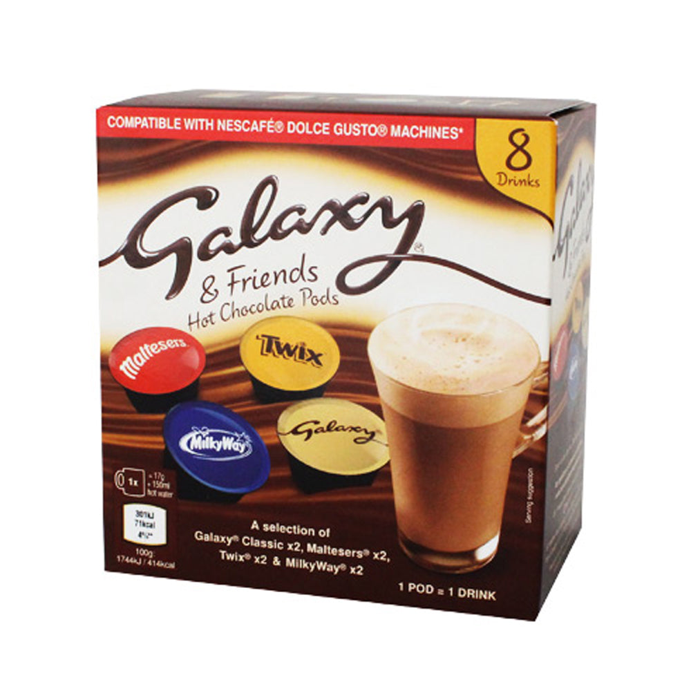 DOLCE GUSTO PODS - HOT CHOCOLATE - GALAXY & MALTESERS COFFEE MACHINE PODS