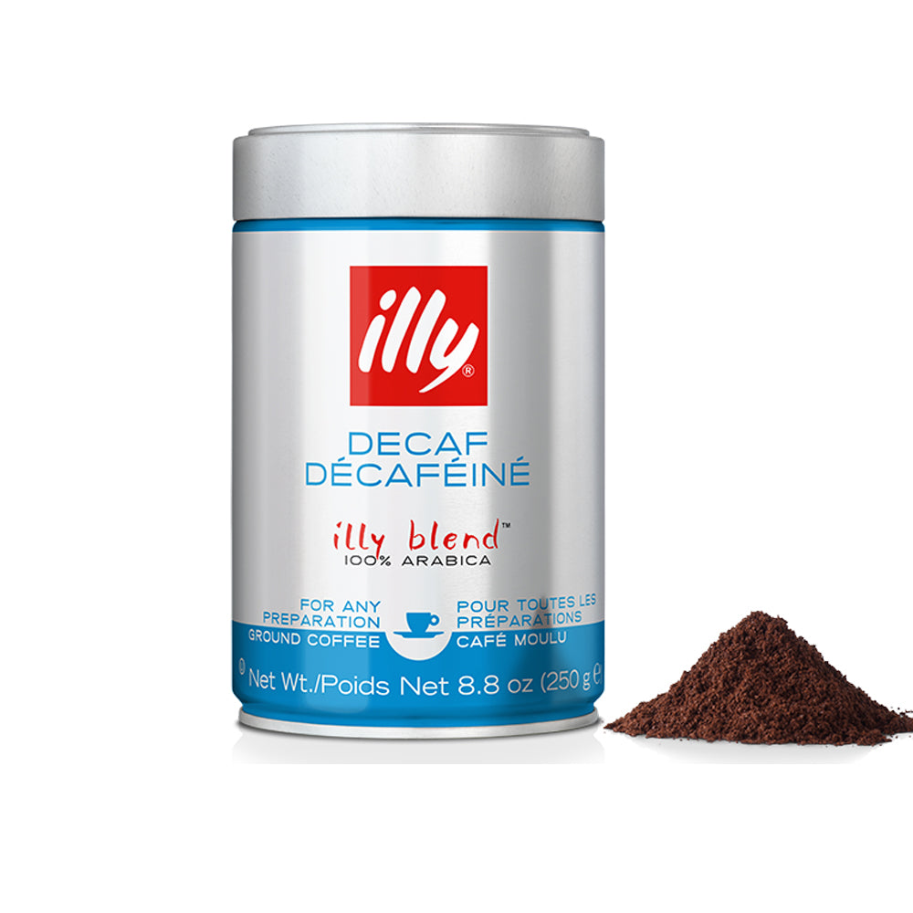 illy Ground Espresso Classico - Decaffeinated Coffee - 250g