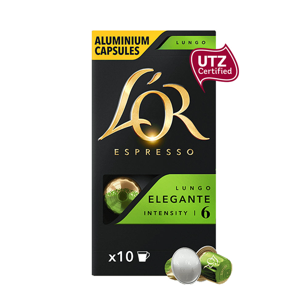 L OR Nespresso Compatible Pods Elegante Lungo 6 10 Capsules Fengany