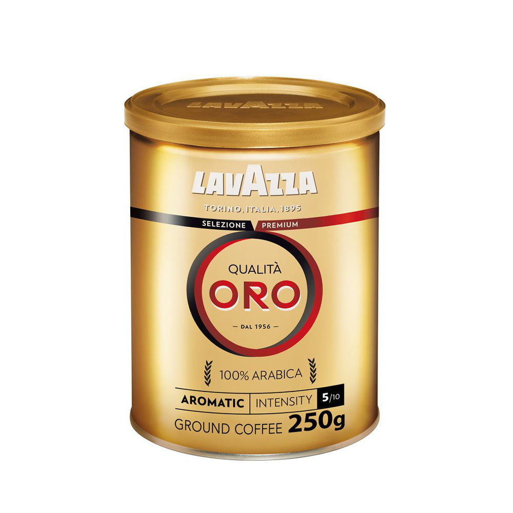 Lavazza Roasted Ground Coffee Qualita ORO 250 grams can