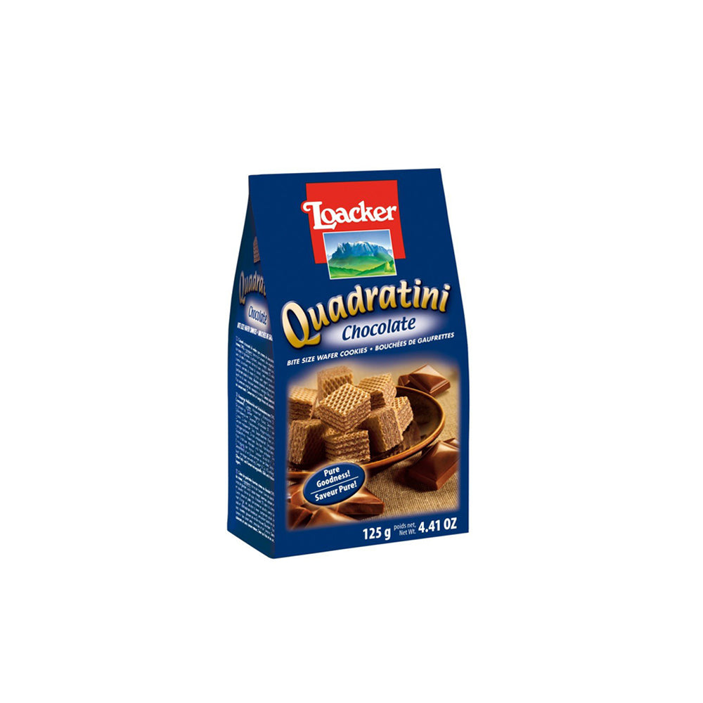 Loacker - Quadratini Chocolate Wafer Cubes - Milk Chocolate - 125g