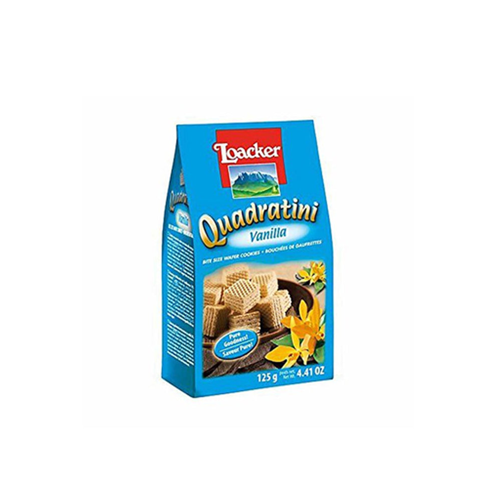 Loacker - Quadratini Chocolate Wafer Cubes - Vanilla - 125g
