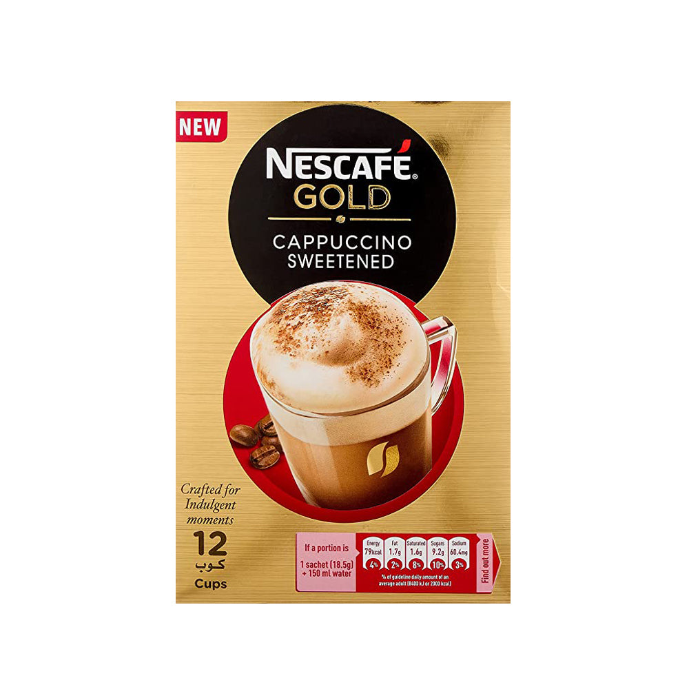 Nescafe Gold - Cappuccino Sweetened - 12 sachets