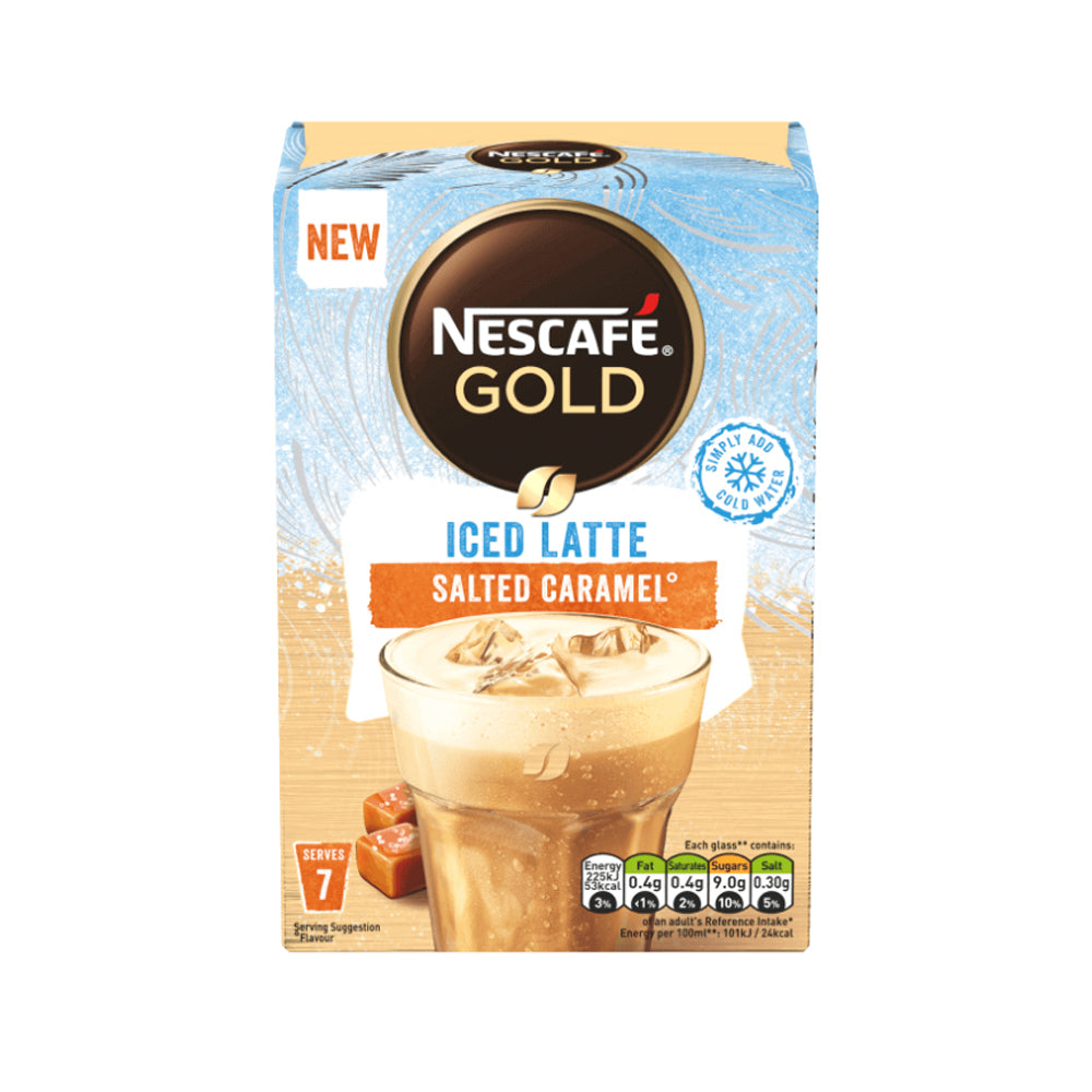 Nescafe Gold Iced Salted Caramel Latte Instant - 7 sachets