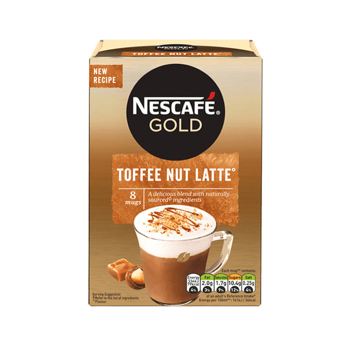Nescafe Gold Toffee Nut Latte Sachets - 8 sachets