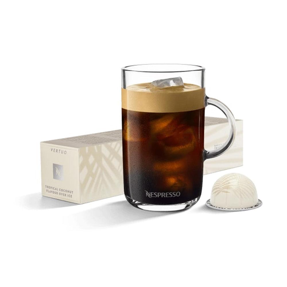 Nespresso Vertuo Compatible - Tropical Coconut Flavour Over Ice - Iced Coffee - 10 capsules
